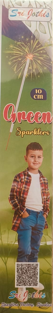 10CM GREEN SPARKLERS