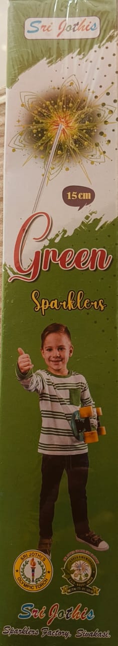 15CM GREEN SPARKLERS