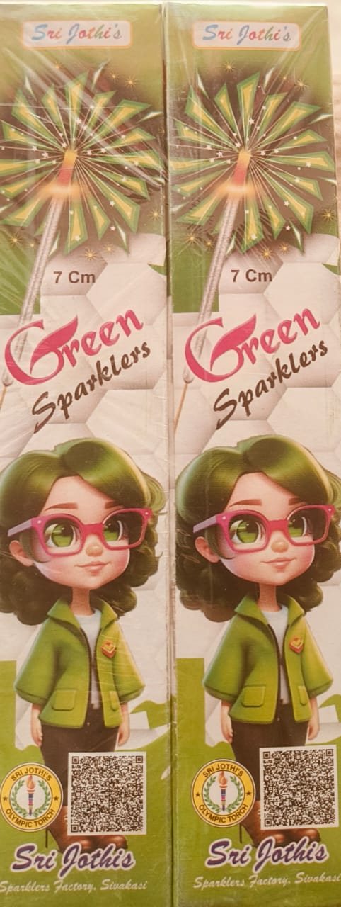 7CM GREEN SPARKLERS